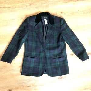 Vintage Plaid Blazer - size 4